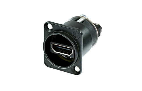 HDMI-Durchgangs-Einbauarmatur Neutrik f-f, schwarz, NAHDMI-W-B